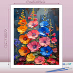 tableau peindre fleurs colorées toile peinture propylène pinceaux peintures guide moderne décoration maison hobby