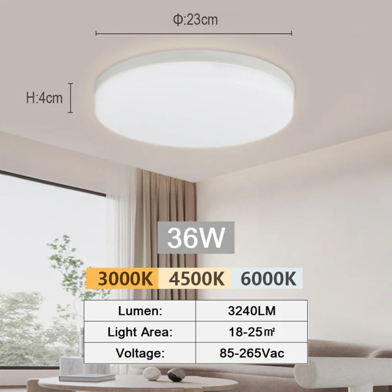 lampe led moderne blanche vis 18w 24w 36w 48w chambre salon cuisine