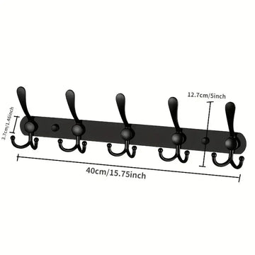 porte manteaux mural crochets acier inoxydable moderne noir vis dressing