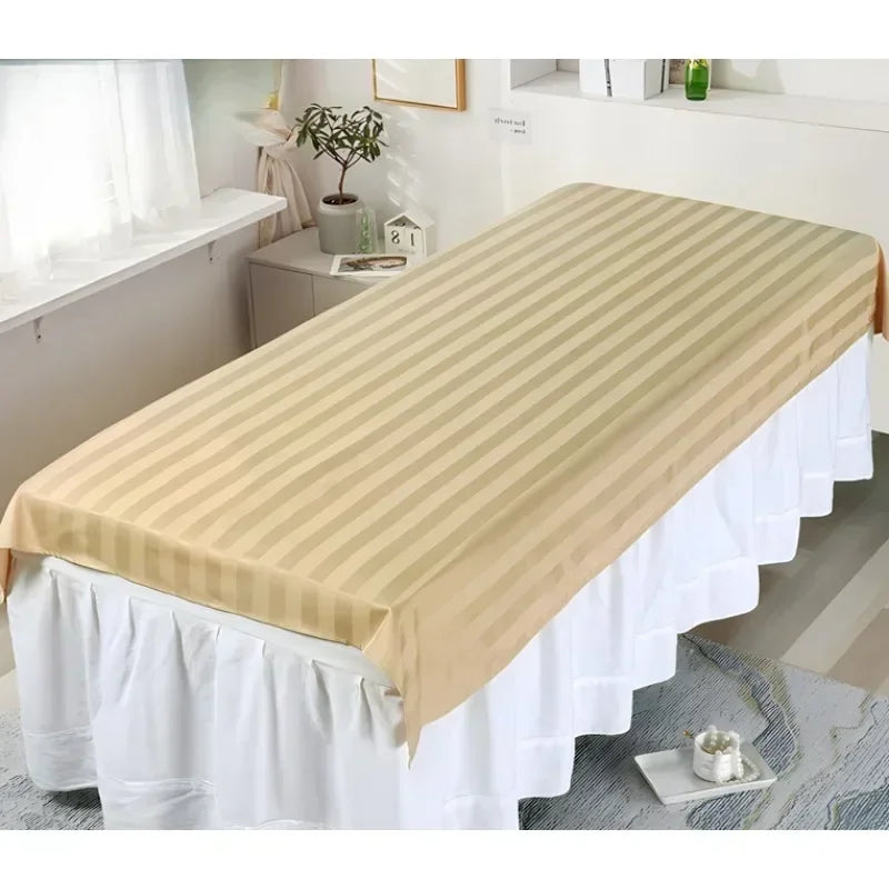 drap table coton rayures horizontales blanc rose gris moderne facile entretien