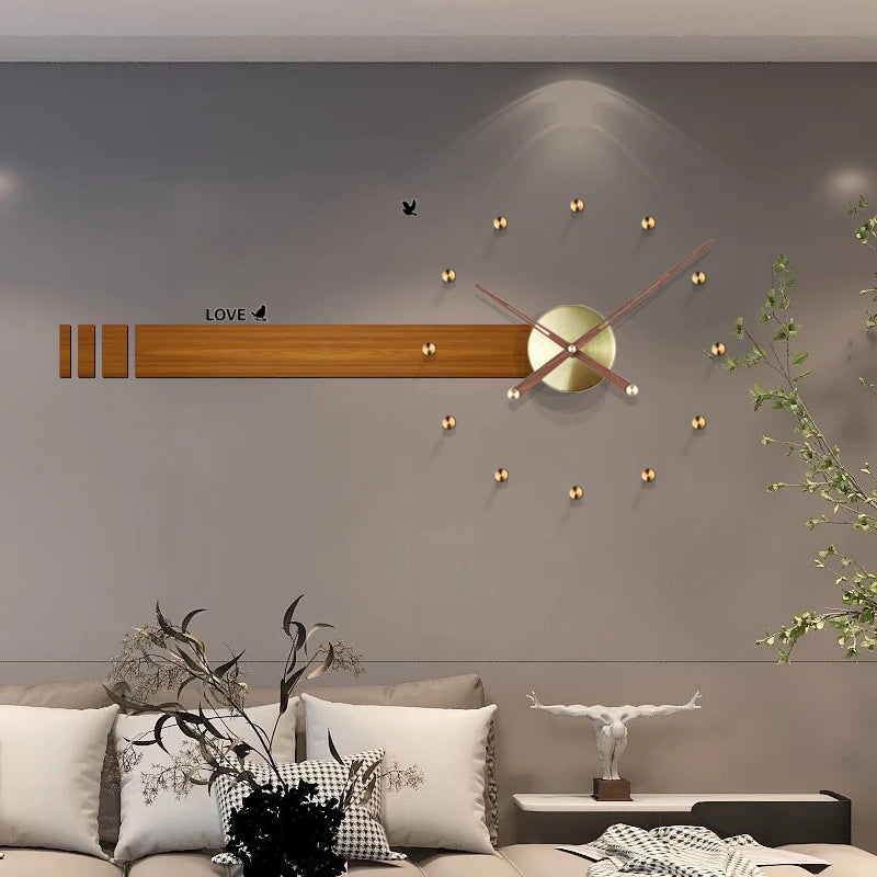 Horloge murale noire design moderne pour décoration intérieure