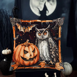 décoration halloween coussin noir orange chauve souris citrouille zip fantôme chambre halloween opacité