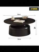 table basse moderne bois rondes finition pierre blanc noir salon chambre