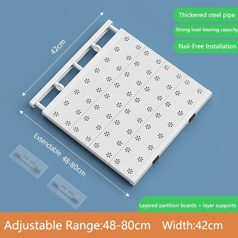 étagères modulables blanc perforations florales clips modernes sans vis clips fixation