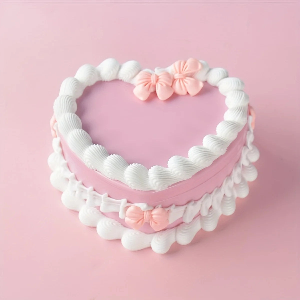 boîte bijoux forme cœur rose romantique anniversaire valentin noël mariage