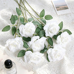 bouquet roses artificielles blanches vase cube decoration maison mariage anniversaireintérieur