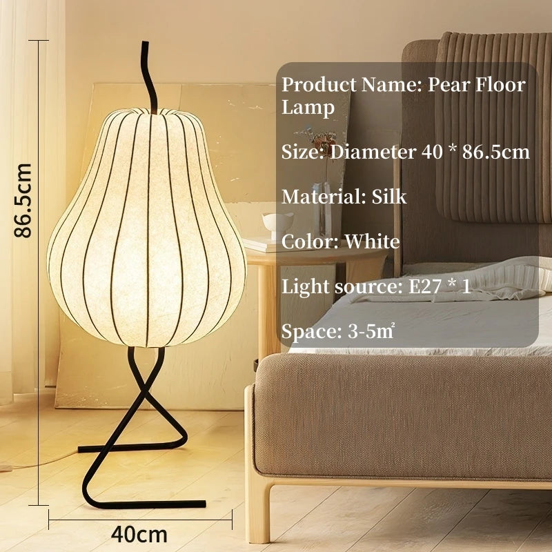 lampe sol moderne blanc toucher on off rayures noires intérieur chambre coucher led