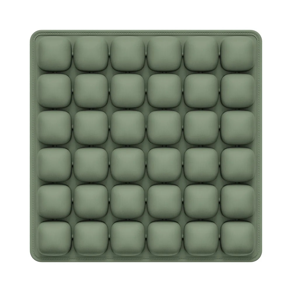 coussin siège gonflable mousse pu noir contemporain valve intégrée massage rond boudins opacité chambre