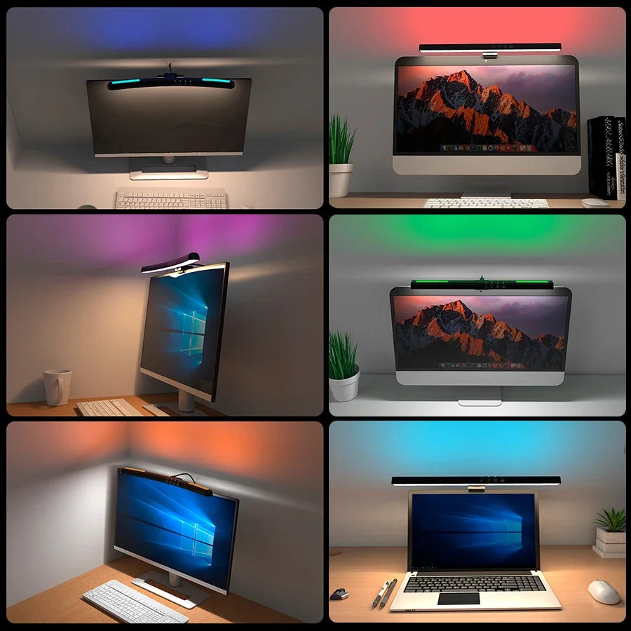lampe led moderne clip noir blanc sans ombre rgb usb