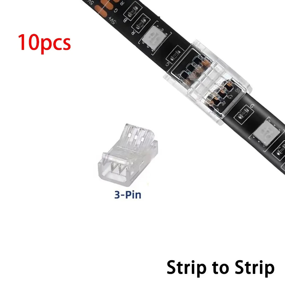connecteur led transparent moderne 2pin 3pin 4pin 5pin clips différents pratique