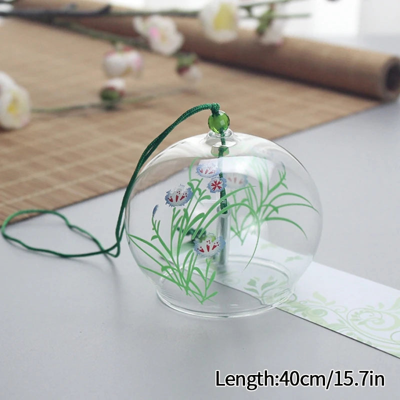 cloches vent transparentes motifs floraux décoratives japonaises artisanales chambre decoration