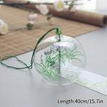 cloches vent transparentes motifs floraux décoratives japonaises artisanales chambre decoration