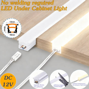 profil silicone ruban led blanc éclairage sous meuble cuisine salon décoration intérieure