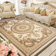 tapis flanelle doux motifs floraux classiques salon confort sécurité