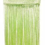 rideaux modernes argentés 1m 2m franges brillantes polyester translucides chambre