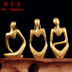 figurines humaines abstraites dorées minimaliste trois singes décoration maison
