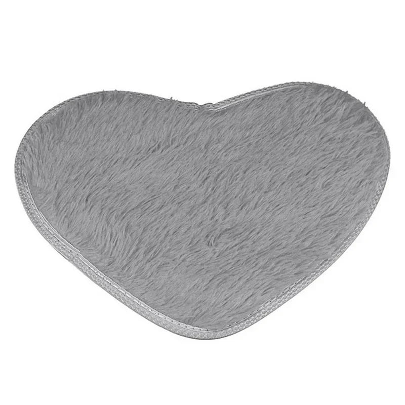 tapis forme cœur doux violet moderne 30x40cm antidérapant bain salon