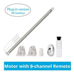 motrice store roulant blanc bleu rayures horizontales moderne affichage led module zigbee batterie intégrée