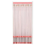 rideau porte anti moustiques blanc jaune violet rose broderie cerfs fleurs transparent classique ruban
