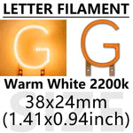 lettres lumineuses orange modernes minimalistes décoration noël fêtes 2200k LED warm white
