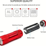 torche poche led mini portable rechargeable noir rouge utilitaire compact aluminium