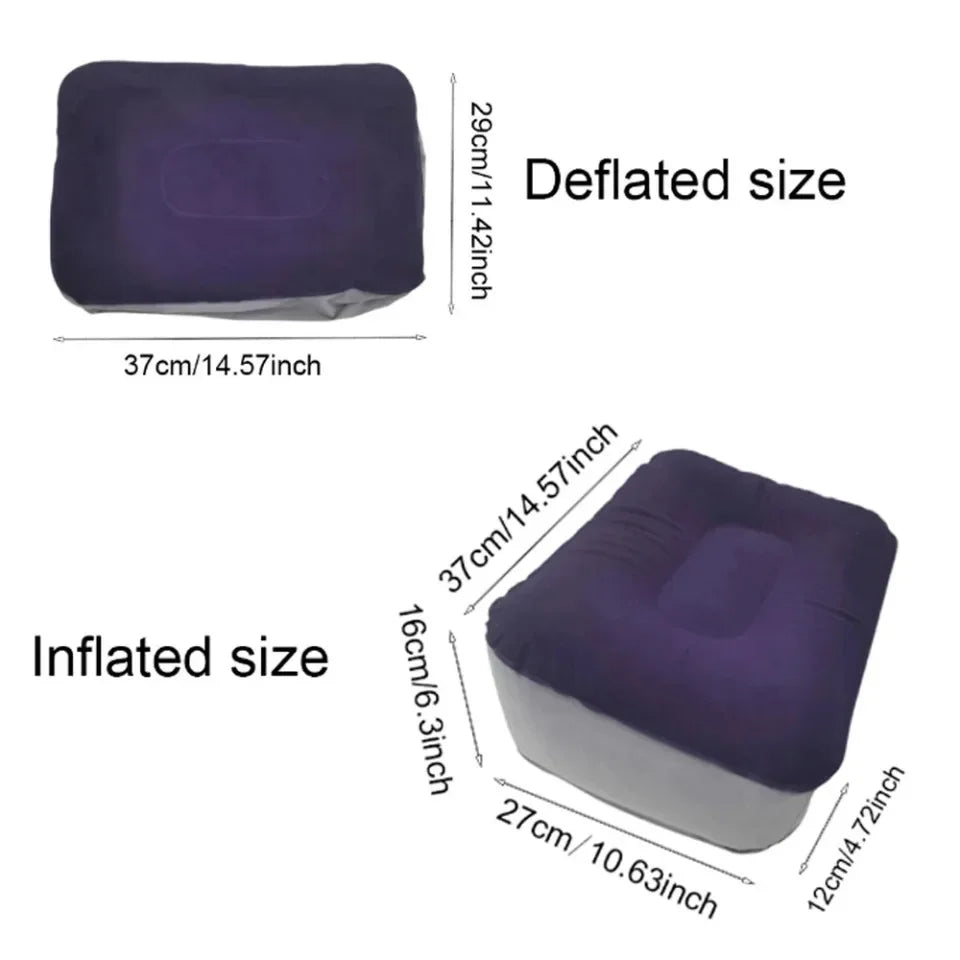 coussin d'appoint velours violet gris confortable moderne gonflable pvc