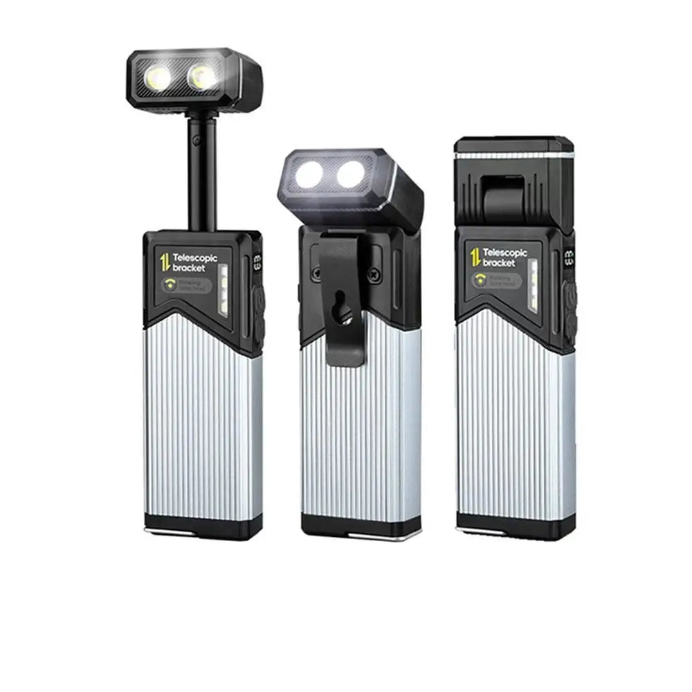 lampe torche rechargeable aimantée réglable noir moderne rayures horizontales