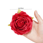 fleurs artificielles roses boutons peony feuilles vertes decoration intérieure classique 9cm 3.54inch