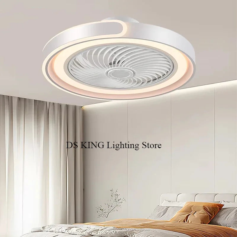 ventilateur lampe led moderne blanc rose pâle grille ventilation cercle lumineux durable certifications vde