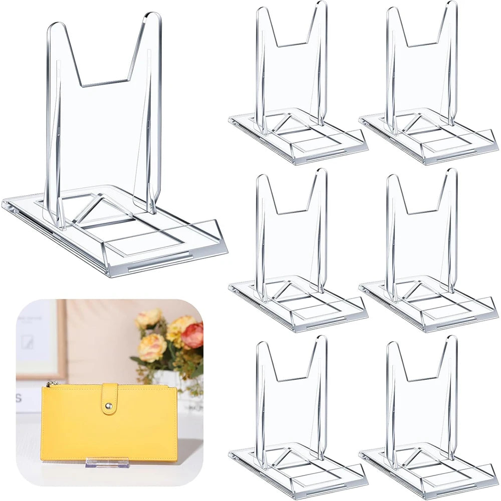 supports présentation transparents modernes cadre photo téléphone sans motif fixés base plate