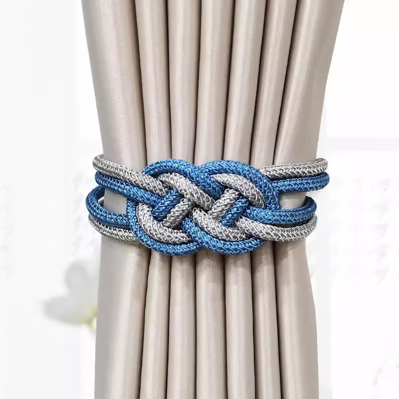 rideau aimanté moderne ruban fenêtre tissé noir rose clair bleu clair doré opaque nouveau