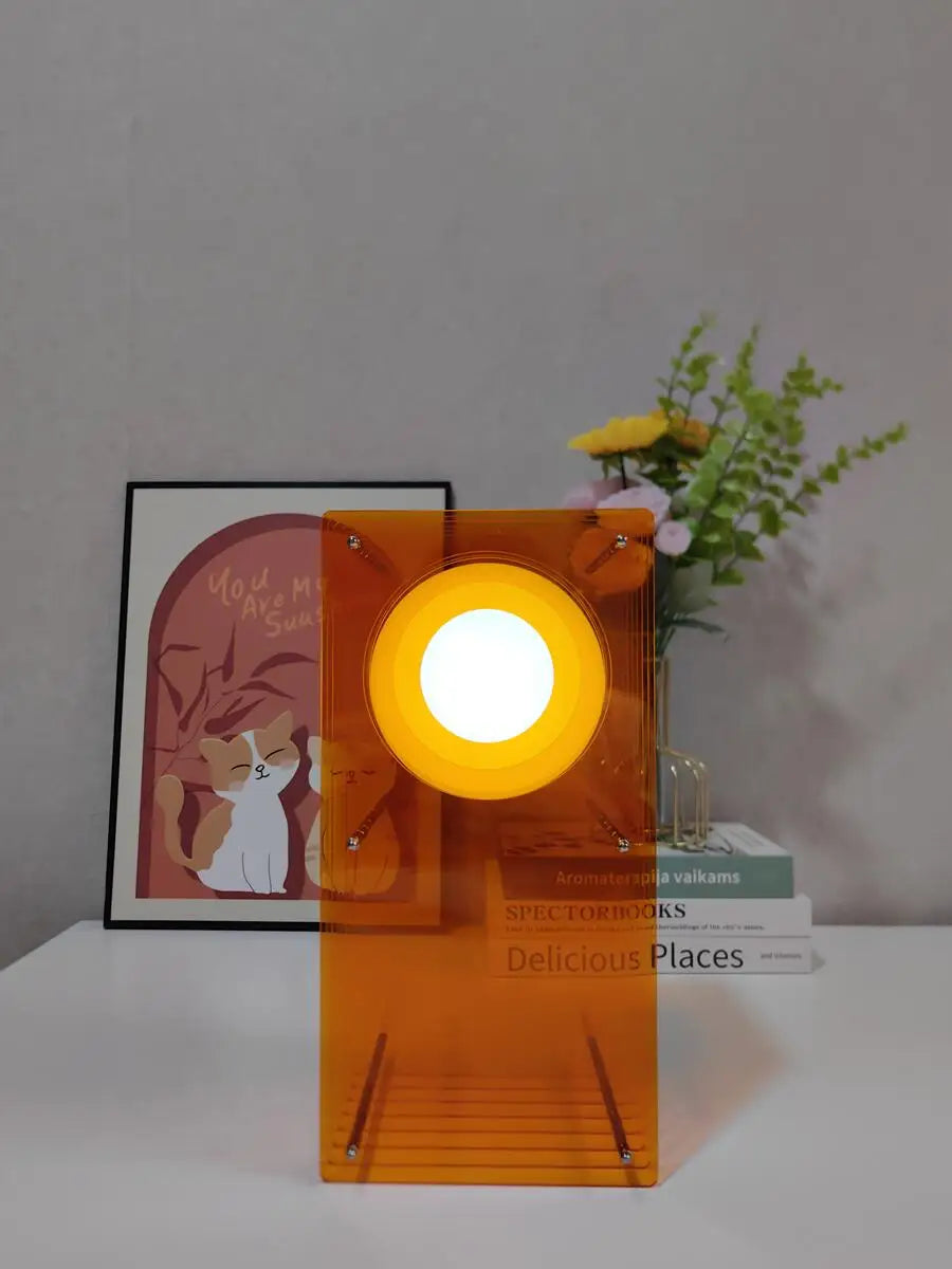 lampe led rechargeable noir orange bleu vert blanc moderne transparent ip65 télécommande