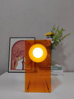 lampe led rechargeable noir orange bleu vert blanc moderne transparent ip65 télécommande