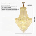 lustre cristal doré classique encastrée ampoules E14 led moderne salon hall