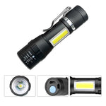 lampe torche noire rechargeable zoomable lumières led modes strobe campingurgence