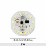 plaque led circulaire diodes blanc moderne 5w 7w 9w 12w 15w 18w 220v