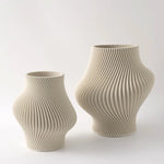 vase céramique moderne blanc texture tissée décoration intérieure plié