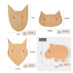 porte clés mural animal bois naturel minimaliste adhésif vis simple modernité chambre enfantDecorationMurale