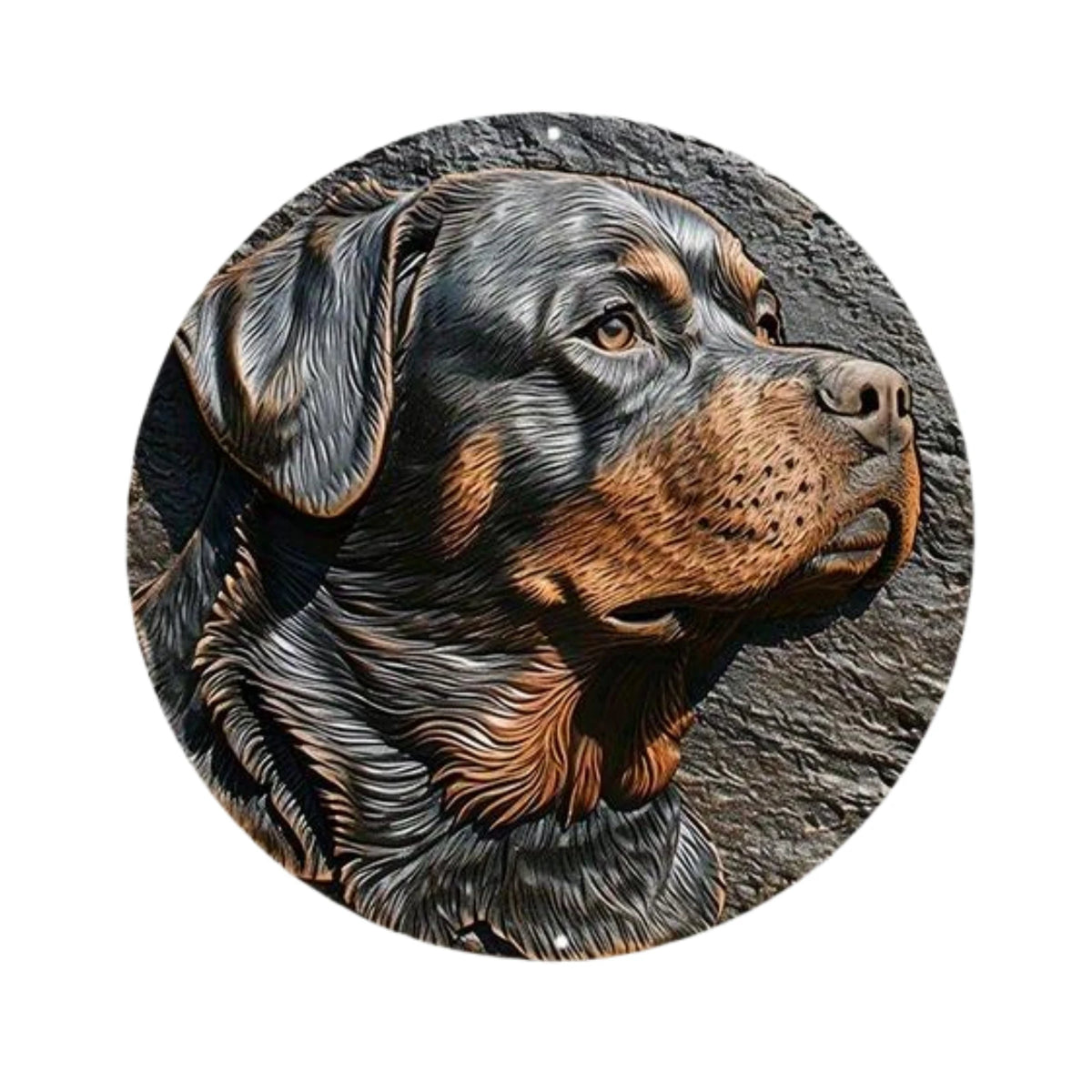 décoration murale plaque chiens relief artisanal clips métalliques couleur marron noir