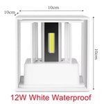 applique murale extérieure led aluminium étanche moderne jardin balcon maison noir blanc
