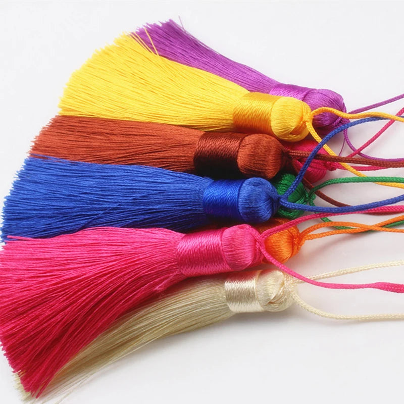 lot pompons soie cordons rideaux décoration couture artisanale