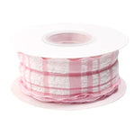 rubans carreaux polyester blanc jaune rose vert bleu marron noir classiques 2.5cm 4cm