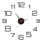 horloge murale 3D lumineuse verte rouge dorée moderne adhésive 50cm 40cm numéros blancs