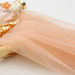 écharpes tulle fin plissé beige rose blanc classique matériel bricolage 160cm