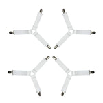 attaches drap housse clips métalliques lot pièces noir blanc tissu uni fonctionnel minimaliste fixations