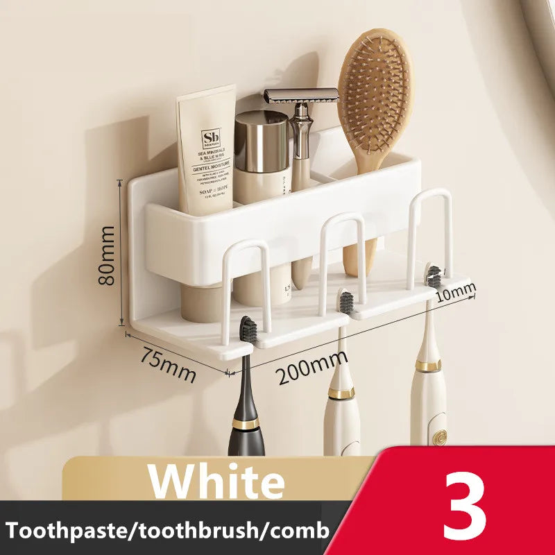 porte brosses dents adhésif moderne noir mat salle bains accessoires toilette crème dentifrice soins