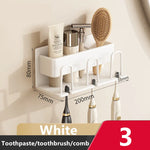 porte brosses dents adhésif moderne noir mat salle bains accessoires toilette crème dentifrice soins