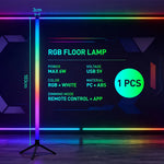 lampe led multicolore moderne pieds trépied télécommande bleu vert rouge violet économieénergie