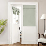 rideau porte français lin texturé solide beige clair taupe opacité variable latéraleintérieur branches pins