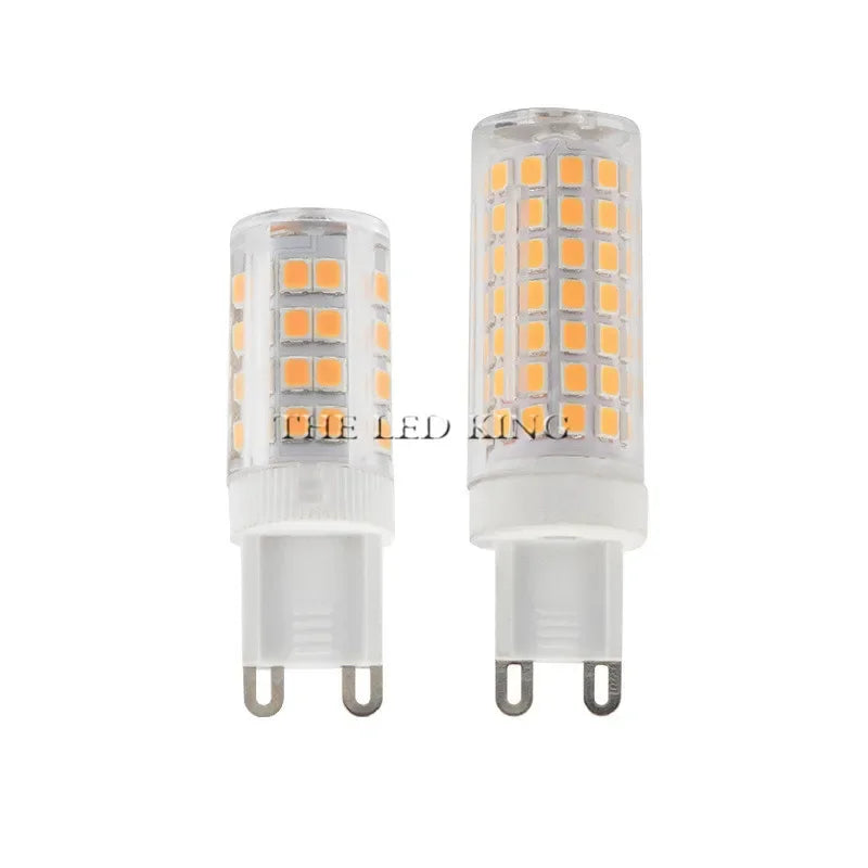 ampoule led g9 blanc chaud moderne lustre salon motif carrés jaunes décoratif